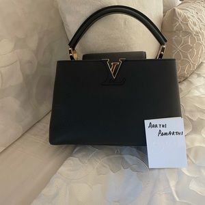 Louis Vuitton Black Capucines Pm